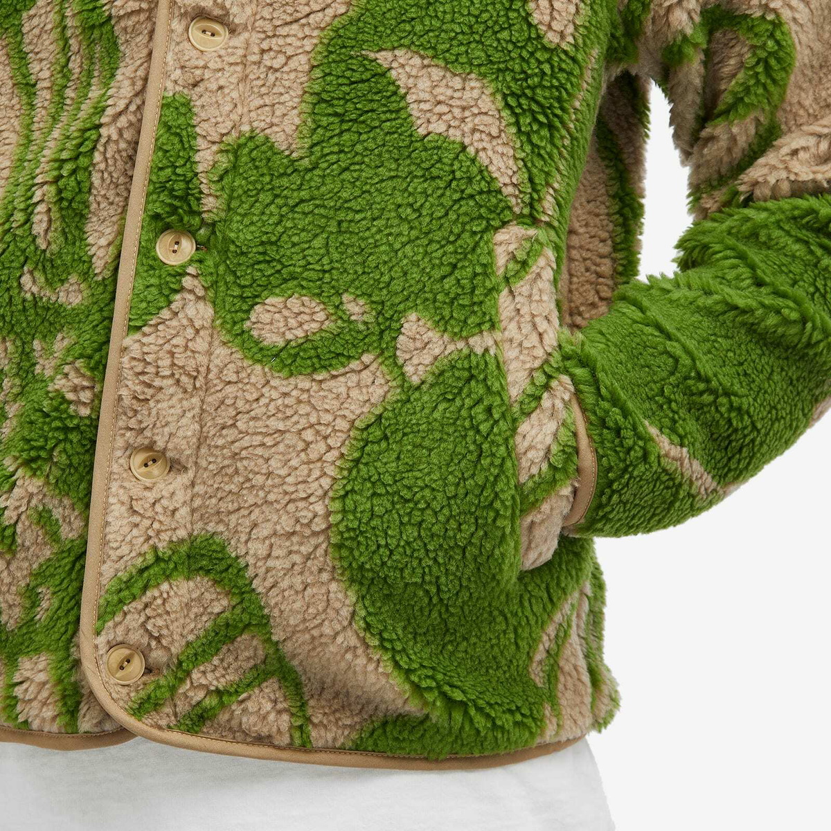 YMC Men's Beach Jacket in Sand/Green YMC