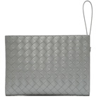 Bottega Veneta Grey Intrecciato Small Document Holder