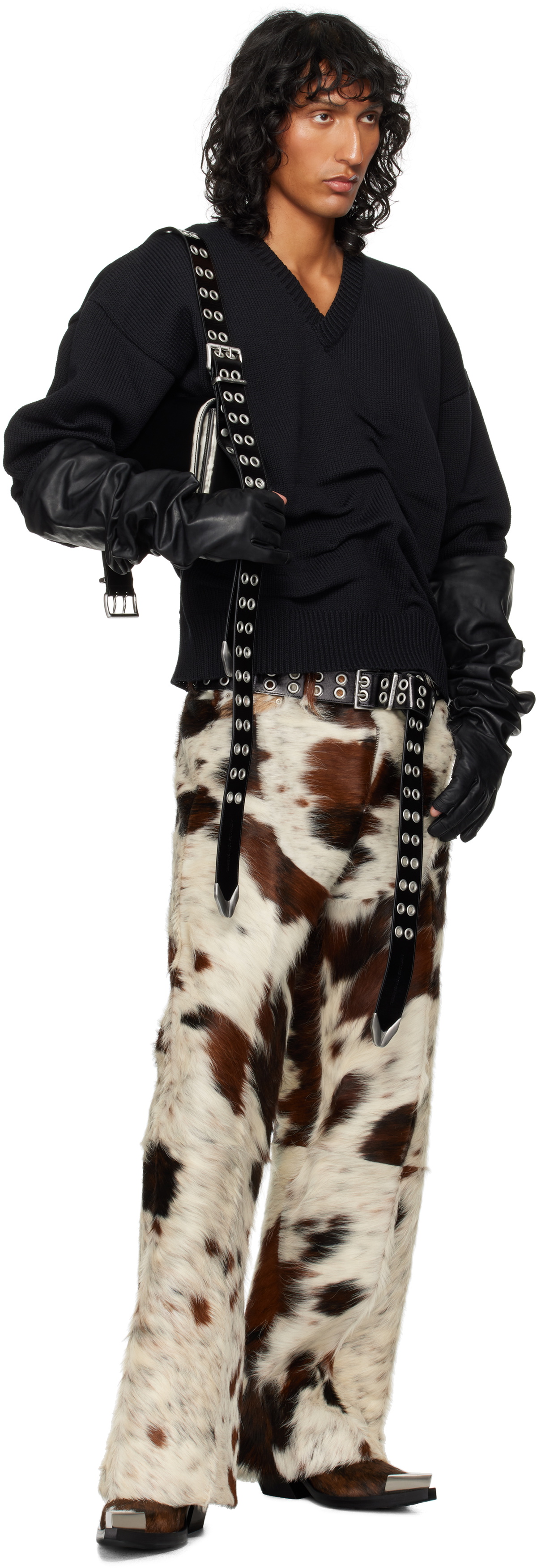 Achilles Ion Gabriel Black Hung Shoulder Bag