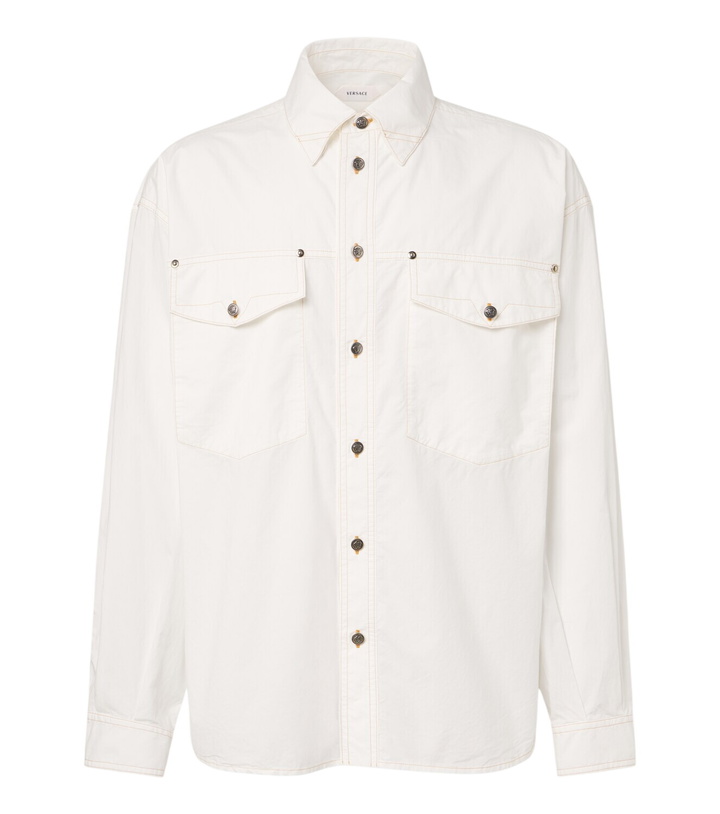 Photo: Versace Medusa denim overshirt