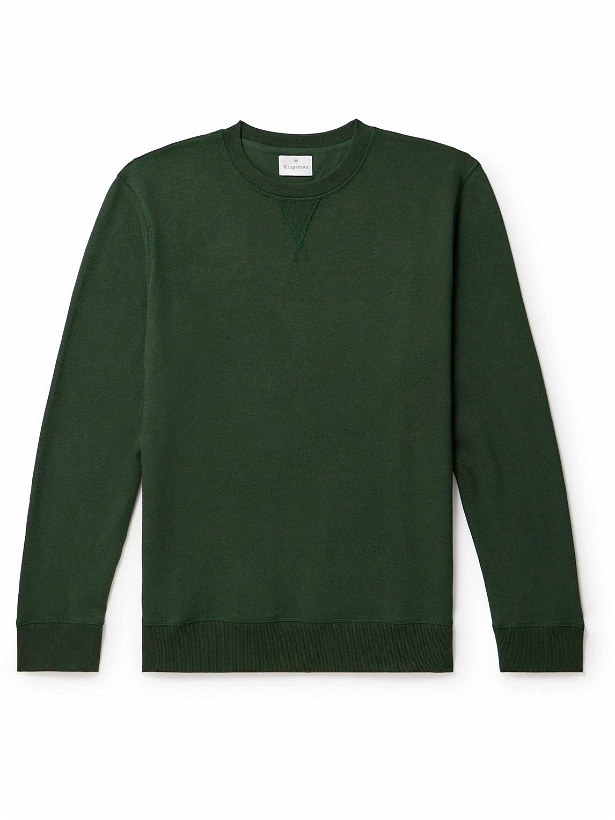 Photo: Kingsman - Logo-Embroidered Cotton and Cashmere-Blend Jersey Sweatshirt - Green