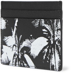 SAINT LAURENT - Printed Full-Grain Leather Cardholder - Black
