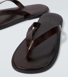 Auralee Leather thong sandals