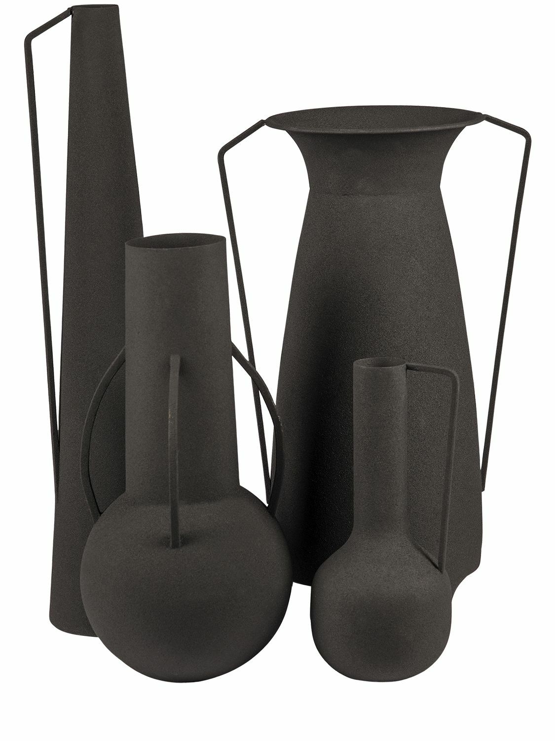 POLSPOTTEN Set Of 4 Roman Black Vases POLSPOTTEN