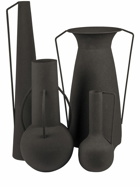 POLSPOTTEN Set Of 4 Roman Black Vases