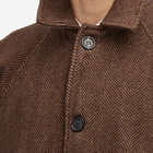 Corridor Men's Herringbone Raglan Overcoat in Brown