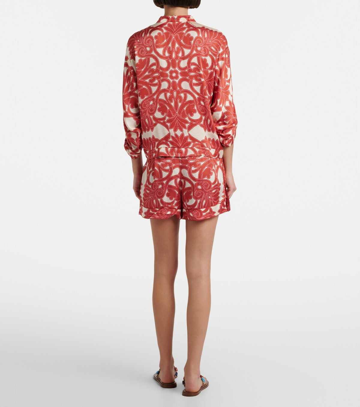 Poupette St Barth Isabelle printed high-rise shorts