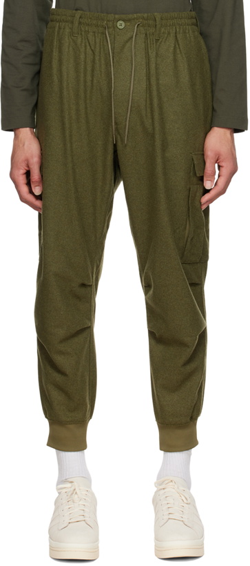 Photo: Y-3 Khaki Uniform Cuffed Cargo Pants