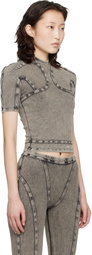 KNWLS Black Scuba Top