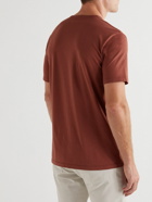 Mr P. - Garment-Dyed Organic Cotton-Jersey T-Shirt - Burgundy