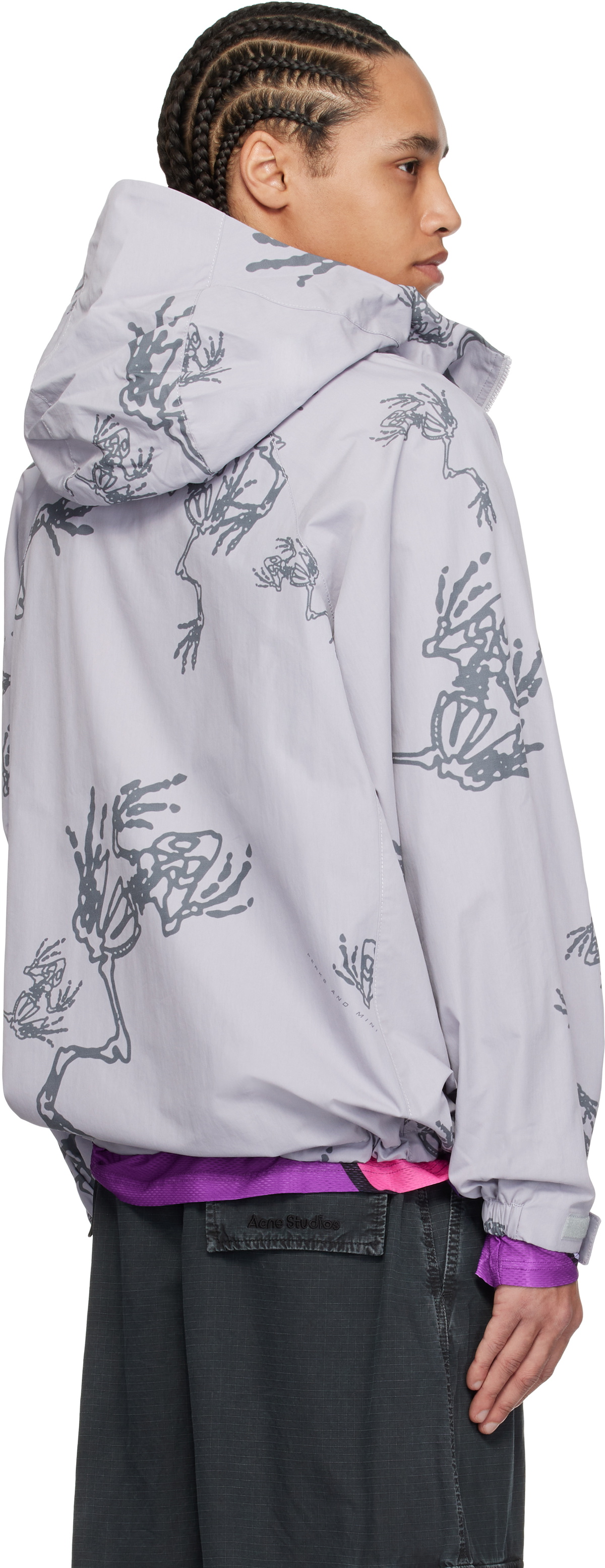 Perks and Mini Gray Dem Bones Light Weight Jacket