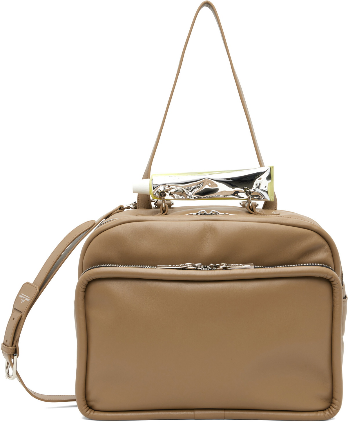 Maison MIHARA YASUHIRO Beige Toothpaste Handle Bag