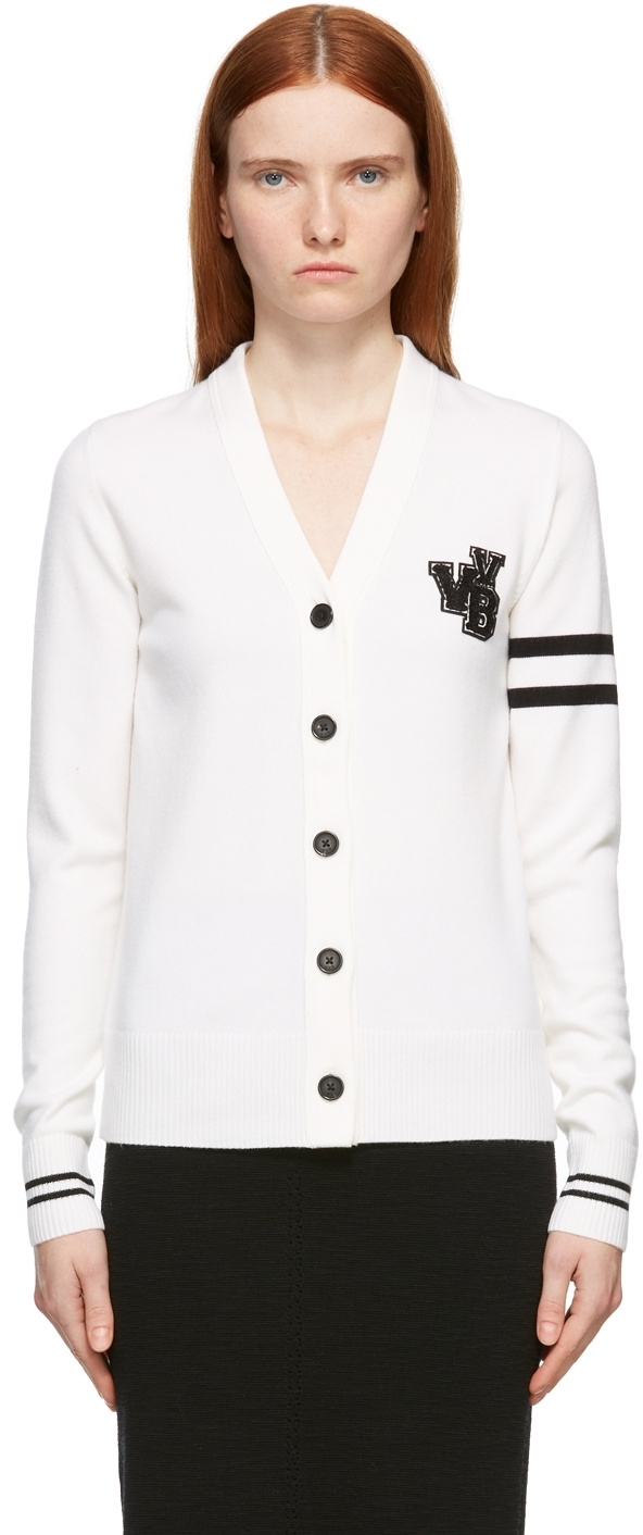 Victoria Victoria Beckham Off-White Varsity Cardigan Victoria