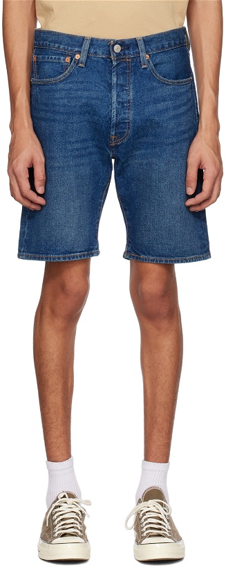 Photo: Levi's Blue 501 Hemmed Shorts