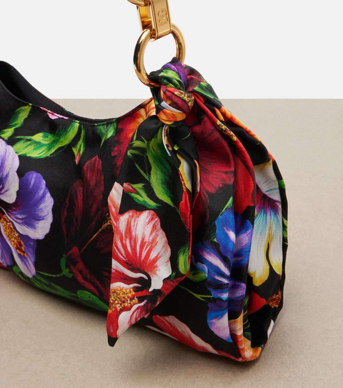 Dolce&Gabbana Small floral satin tote bag