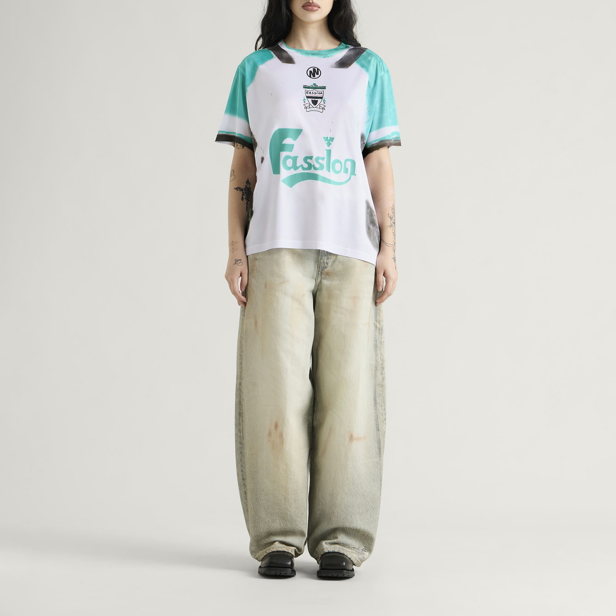 Navinder Nangla Livherpool Jersey in White/Gren/Black