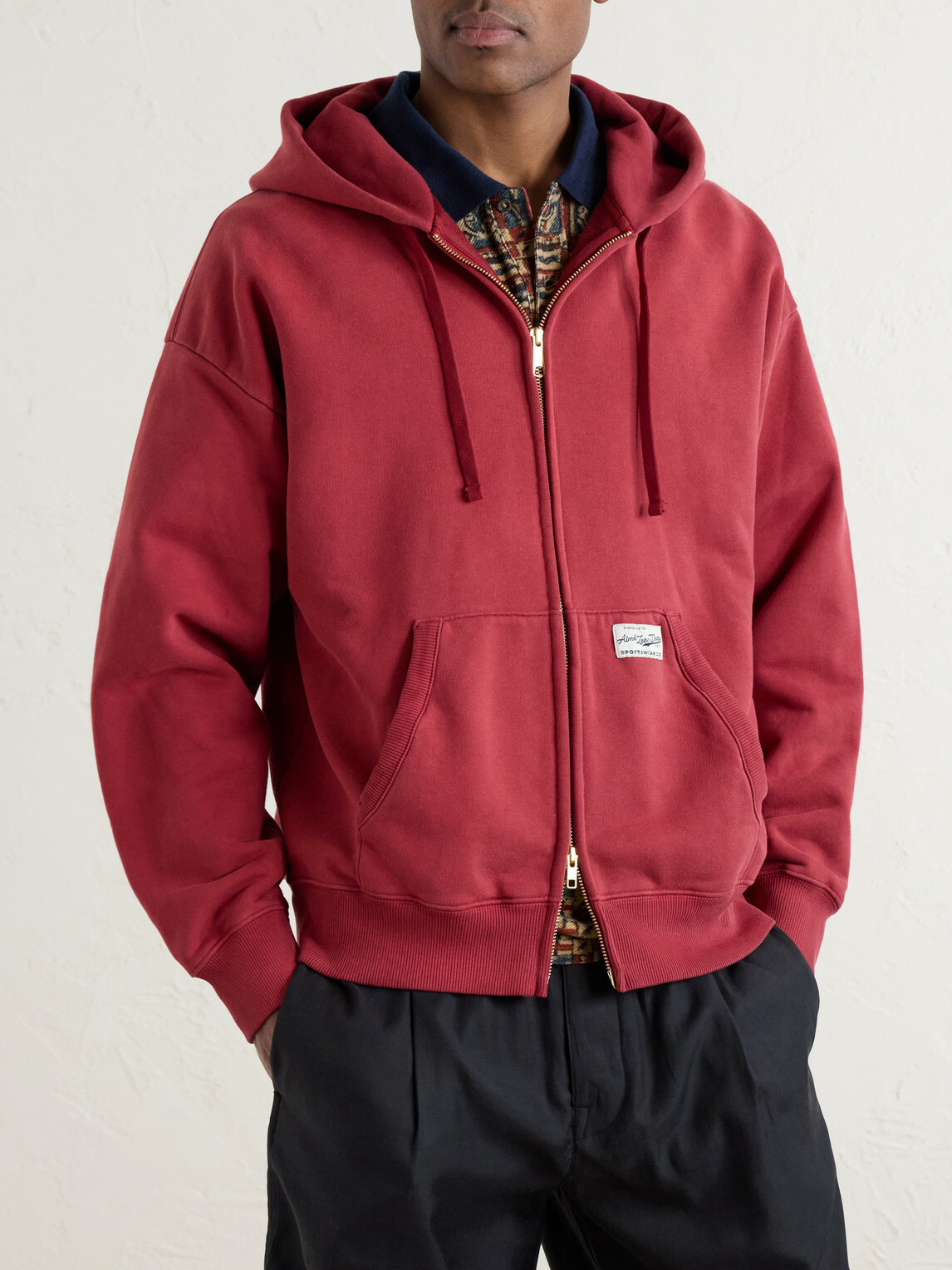 Aimé Leon Dore - Cotton-Jersey Zip-Up Hoodie - Red