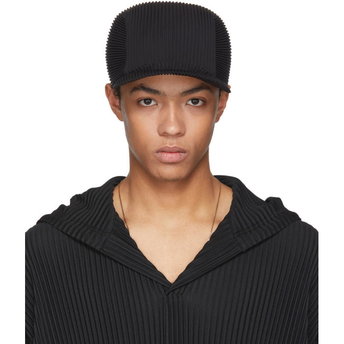 Photo: Homme PlissÃ© Issey Miyake Black Pleated Cap 