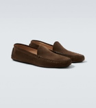 The Row New Lucca suede slip-on shoes