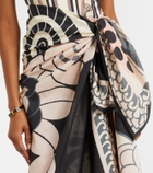 La DoubleJ Printed cotton beach cover-up