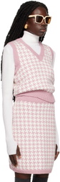 Ernest W. Baker SSENSE Exclusive Pink & White Vest