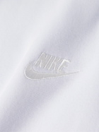 Nike - Sportswear Club Tapered Logo-Embroidered Cotton-Blend Jersey Sweatpants - Gray