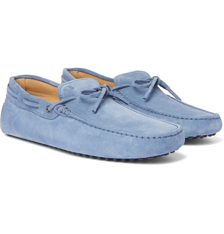 Photo: Tod's - Gommino Suede Driving Shoes - Blue