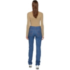 Kreist Blue High-Rise Buckled Jeans