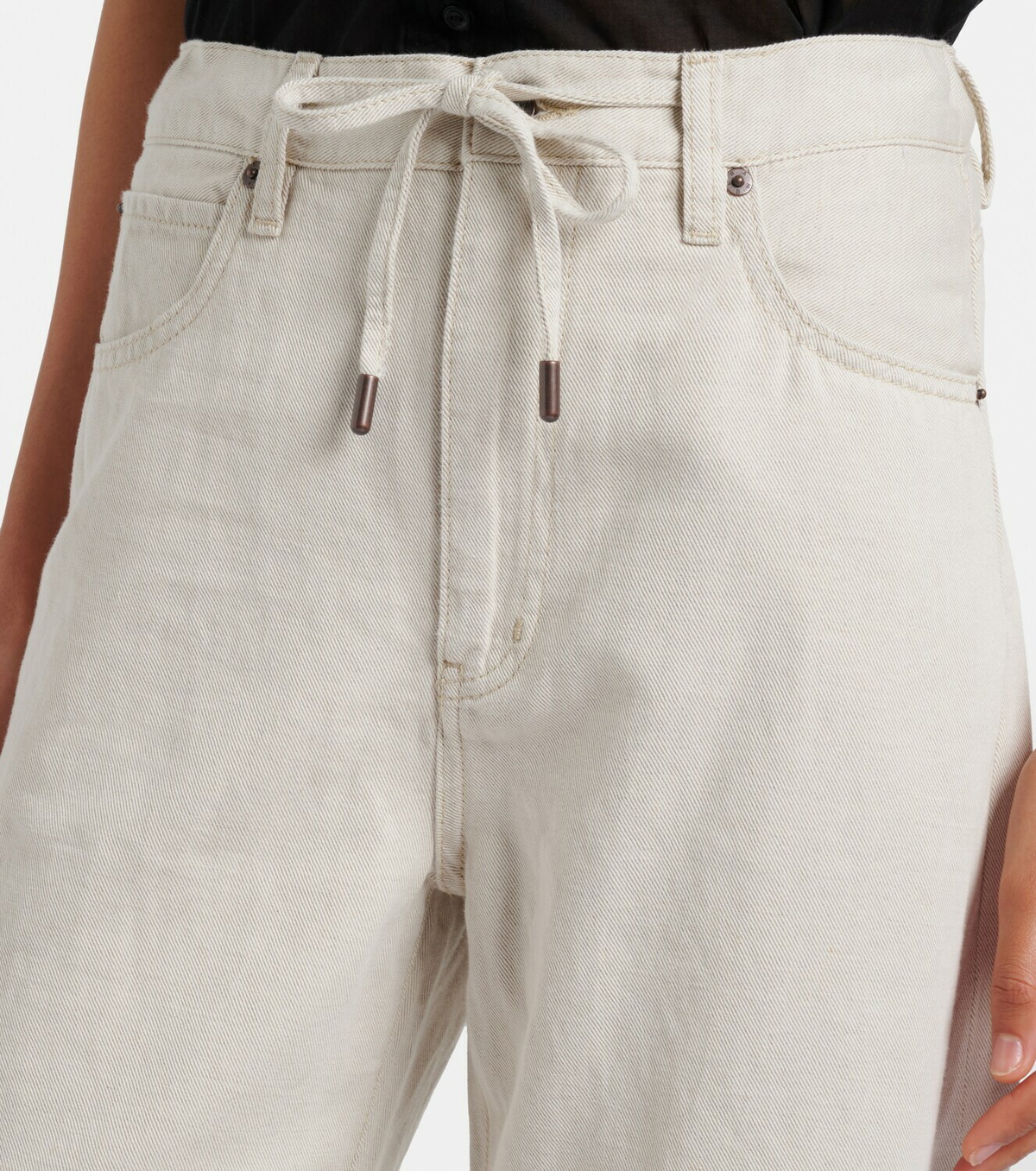 Frame Off Duty Drawstring wide-leg jeans