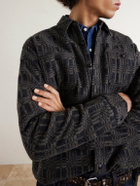 RRL - Wool-Blend Jacquard Overshirt - Black