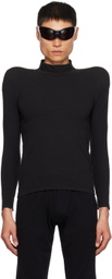 Balenciaga Black Round Shoulder Turtleneck
