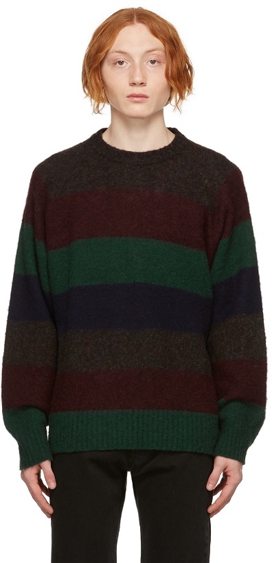 Photo: YMC Multicolor Stripe Suedehead Sweater