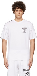 Moschino White Double Question Mark Trim T-Shirt