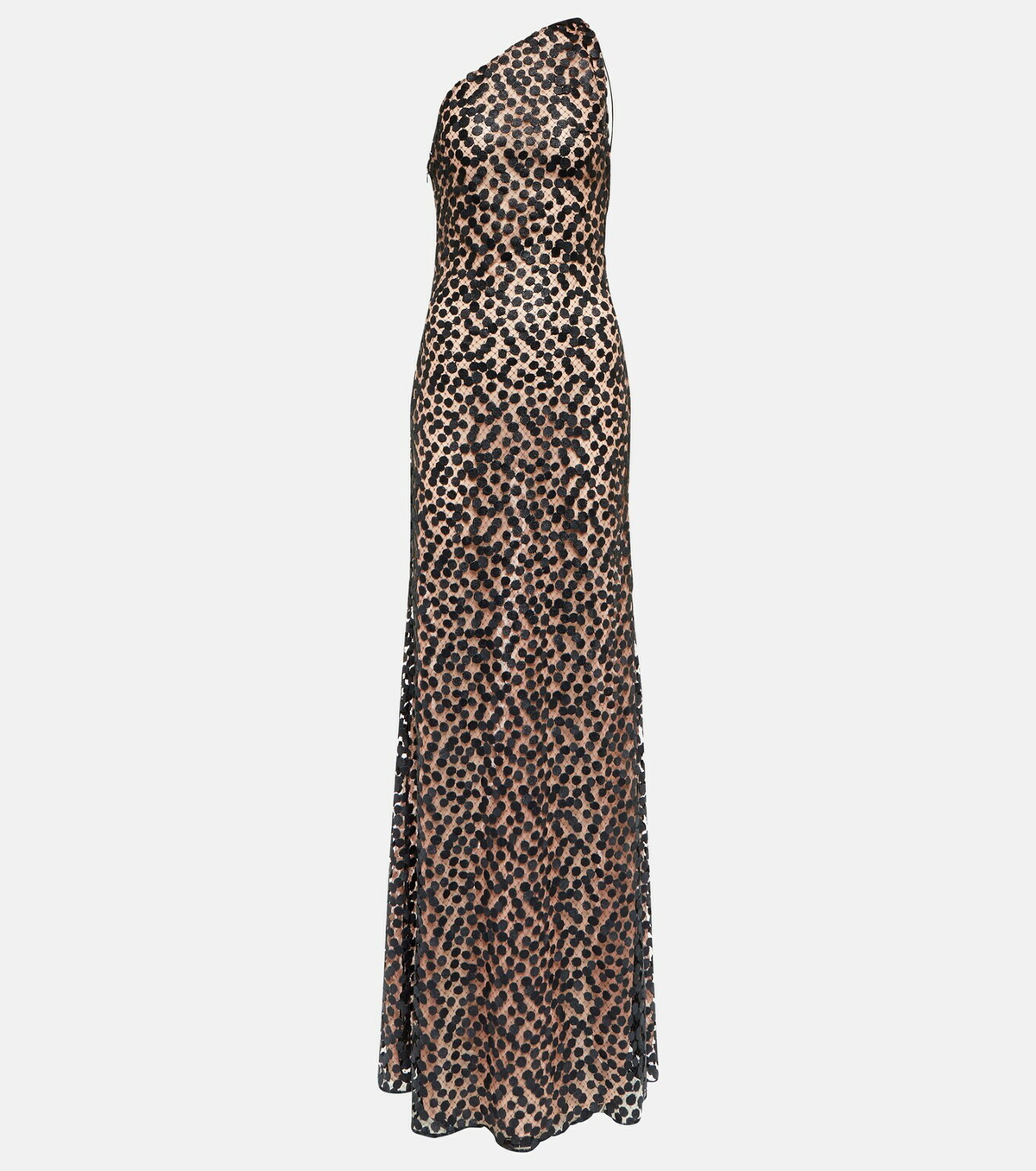 open lace back dress Gray Asymmetric Cut-out Dress | ALAIA