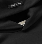 Fear of God - Oversized Logo-Appliquéd Loopback Cotton-Jersey Hoodie - Black