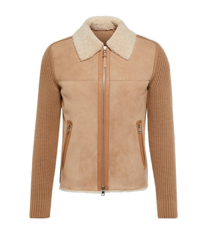 Photo: Moncler - Tricot suede, wool, and cashmere cardigan
