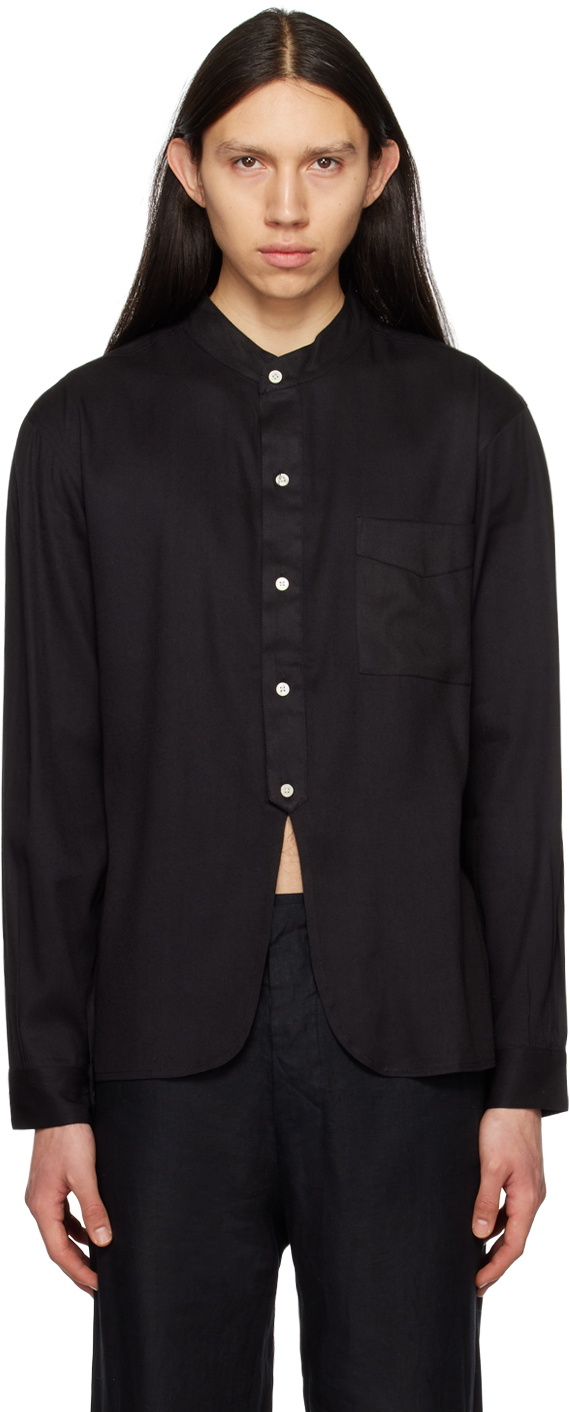 Connor McKnight Black Band Collar Shirt