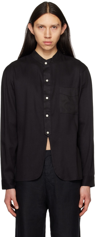 Photo: Connor McKnight Black Band Collar Shirt