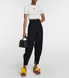 Loewe Petal embellished leather platform sandals