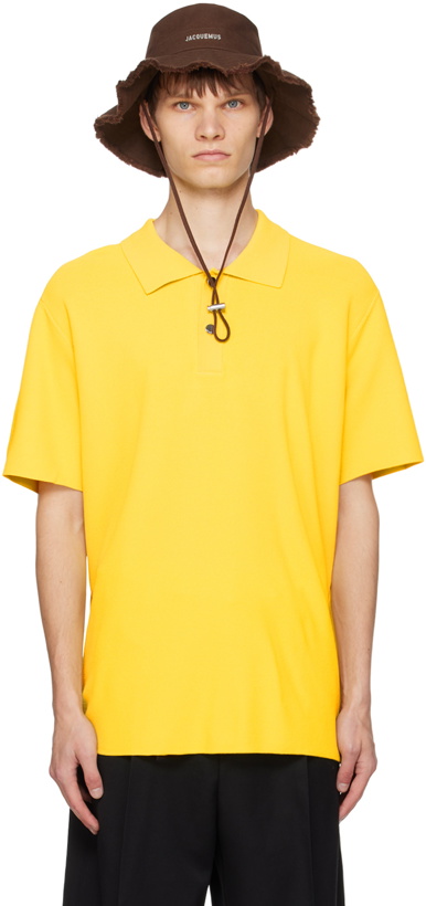 Photo: JACQUEMUS Yellow La Casa 'Le polo maille' Polo