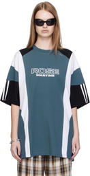 Martine Rose Blue Oversized Panelled T-shirt