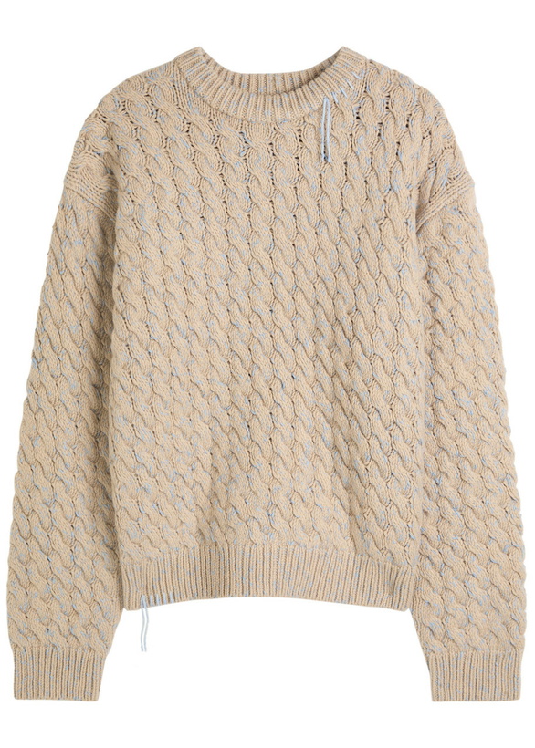 Photo: Axel Arigato Nolan Cable-knit Wool-blend Jumper Beige