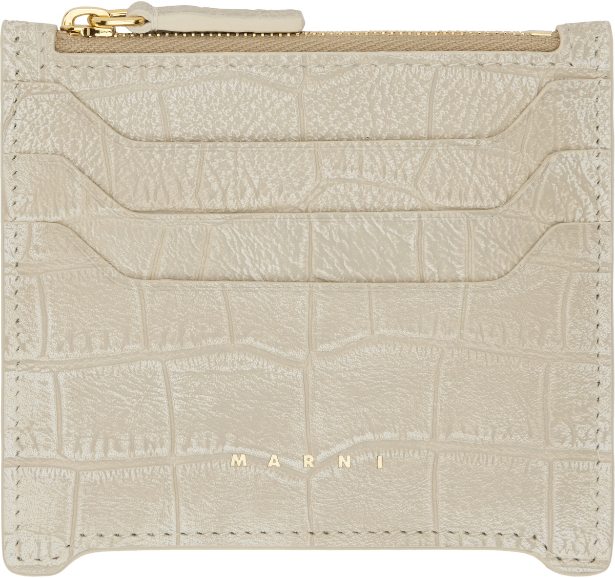 Marni Beige Trunkaroo Card holder