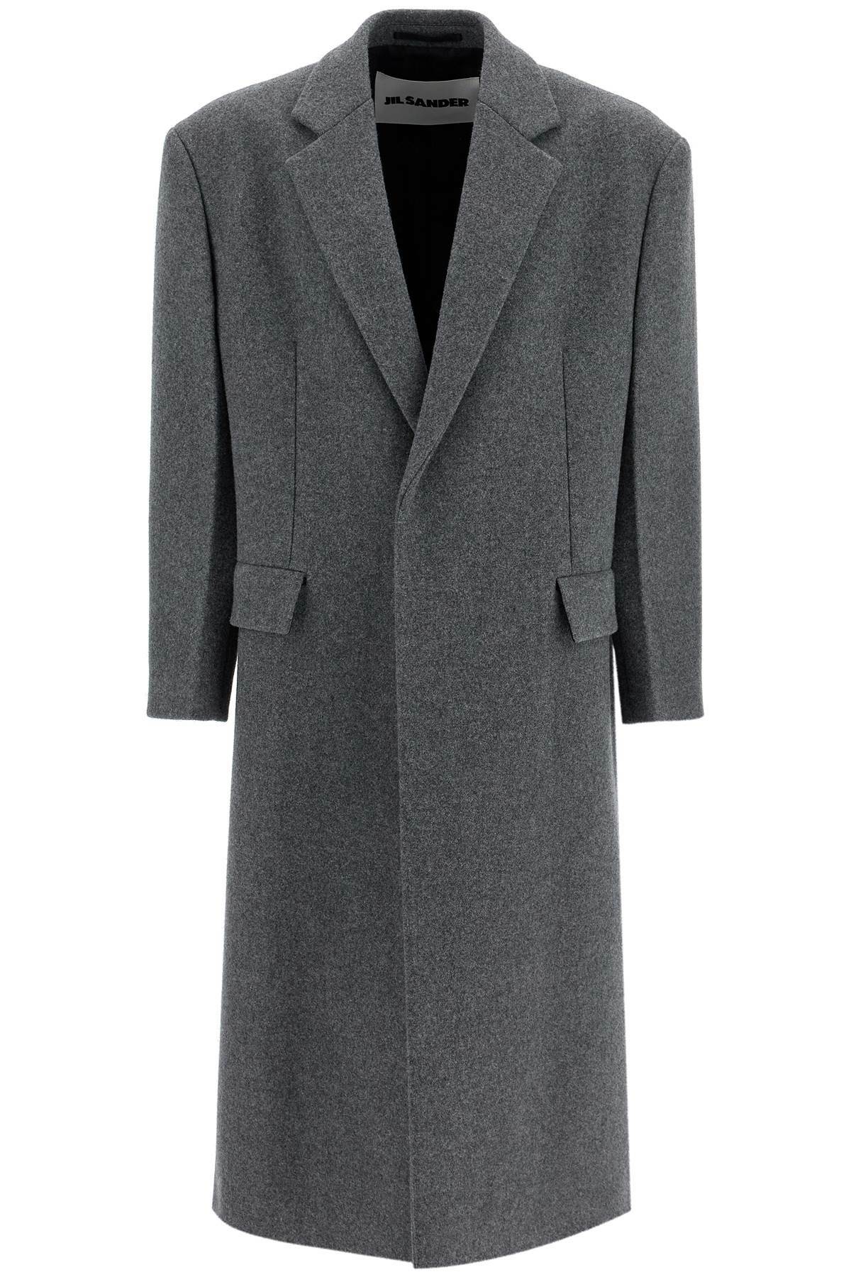 JIL SANDER long felted wool coat Grey Jil Sander