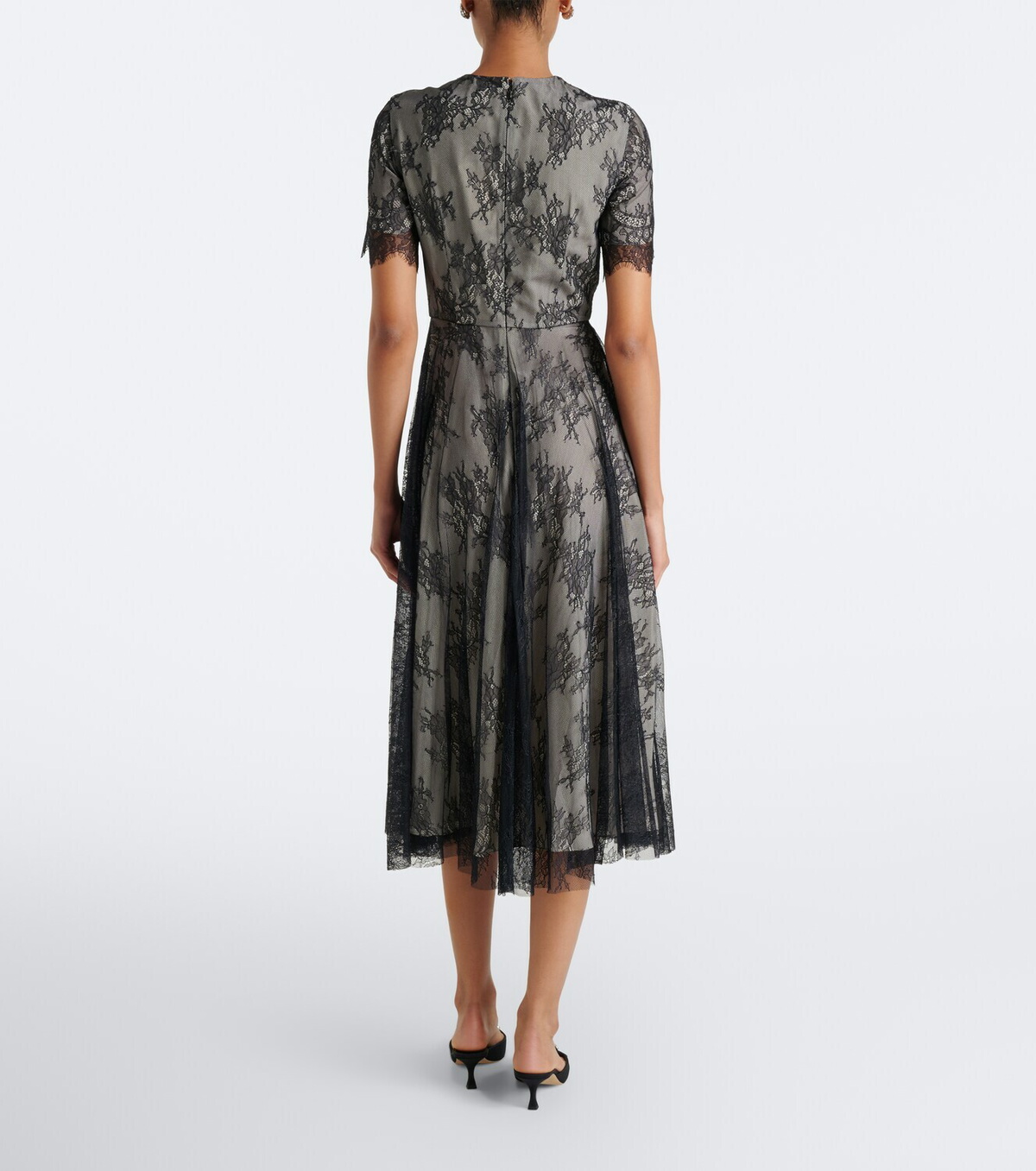 Erdem Embellished lace midi dress