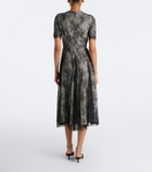 Erdem Embellished lace midi dress