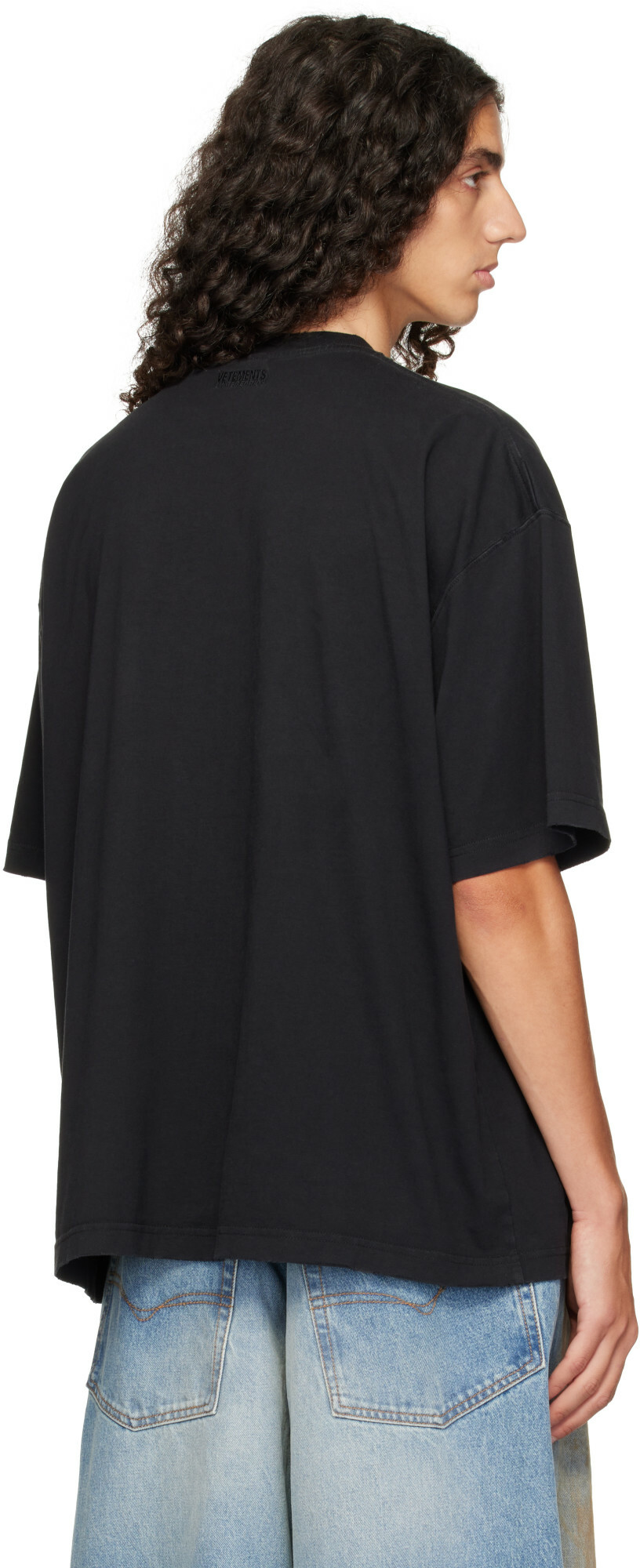 VETEMENTS Black 'Explicit Language' Boxy T-shirt