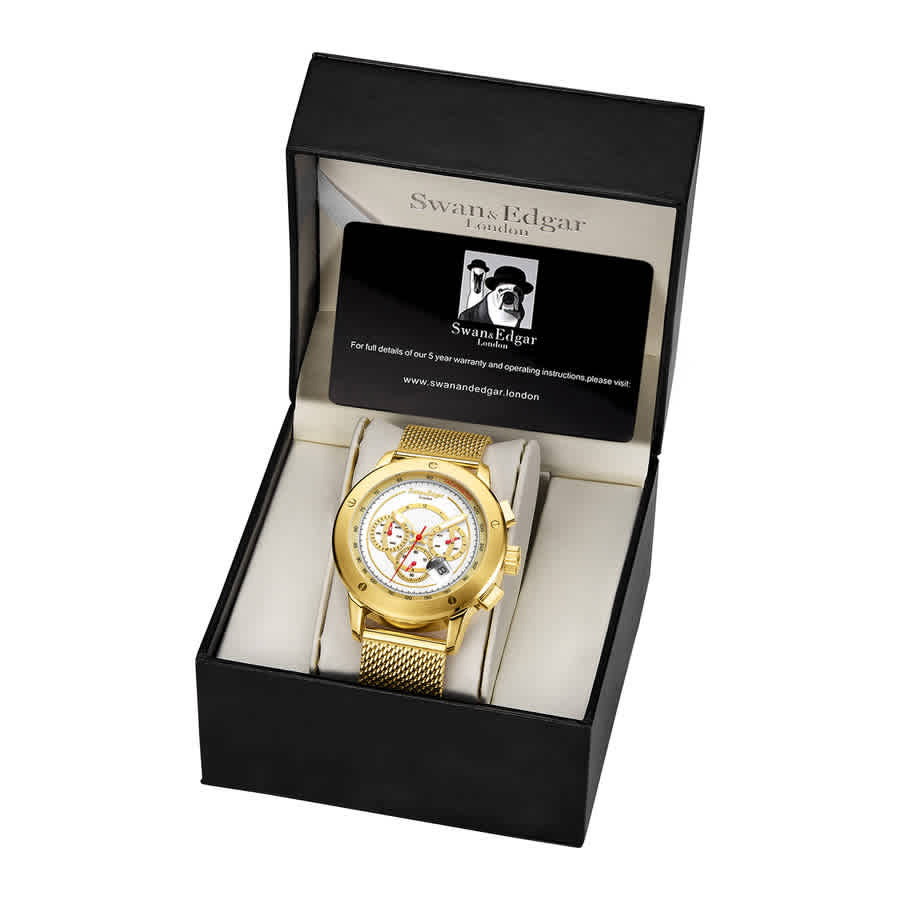 Swan & Edgar Bolt Racer Automatic White Dial Mens Watch SE1632
