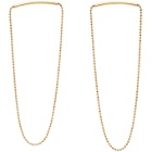 Saskia Diez SSENSE Exclusive Gold Melting Chain Earrings