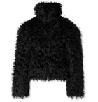 Balenciaga - Cropped Padded Faux Fur Jacket - Black